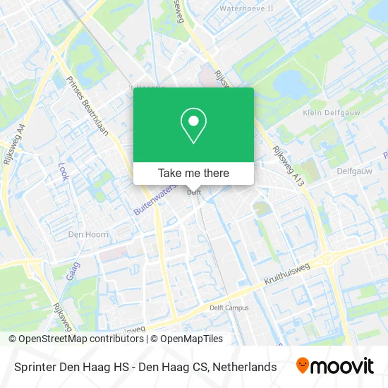 Sprinter Den Haag HS - Den Haag CS map