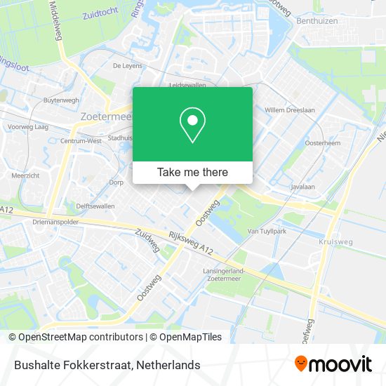 Bushalte Fokkerstraat map