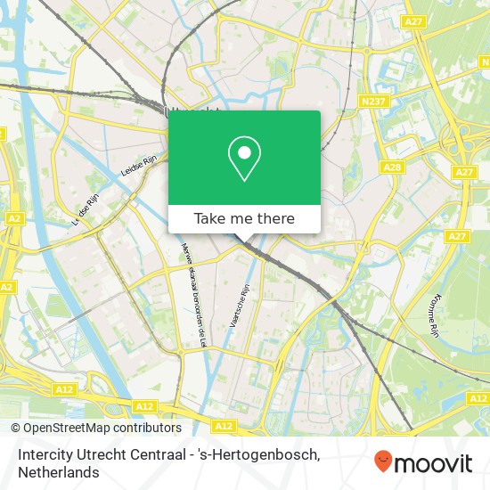 Intercity Utrecht Centraal - 's-Hertogenbosch Karte