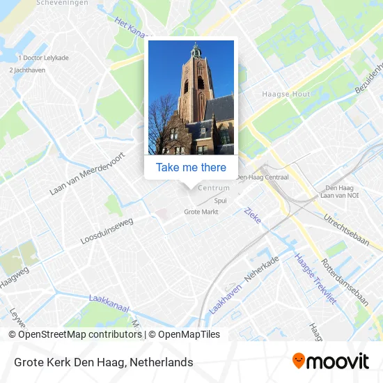 Grote Kerk Den Haag map