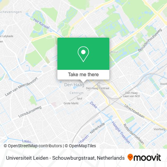 Universiteit Leiden - Schouwburgstraat Karte