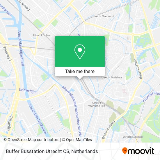 Buffer Busstation Utrecht CS map