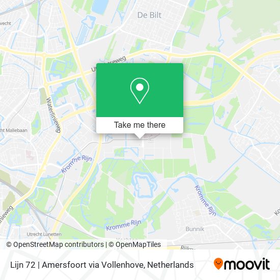 Lijn 72 | Amersfoort via Vollenhove map