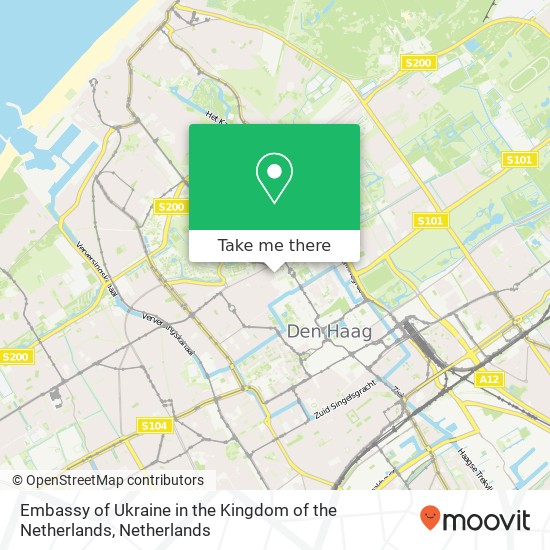 Embassy of Ukraine in the Kingdom of the Netherlands map