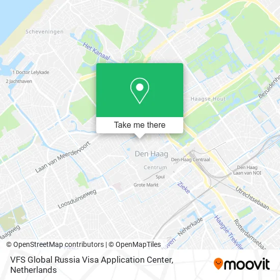 VFS Global Russia Visa Application Center map