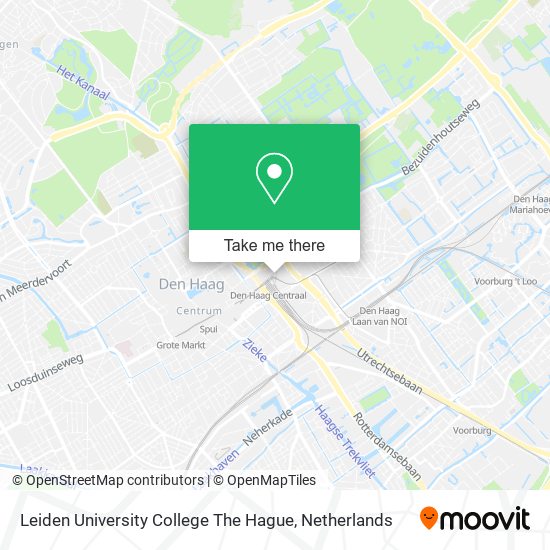 Leiden University College The Hague map