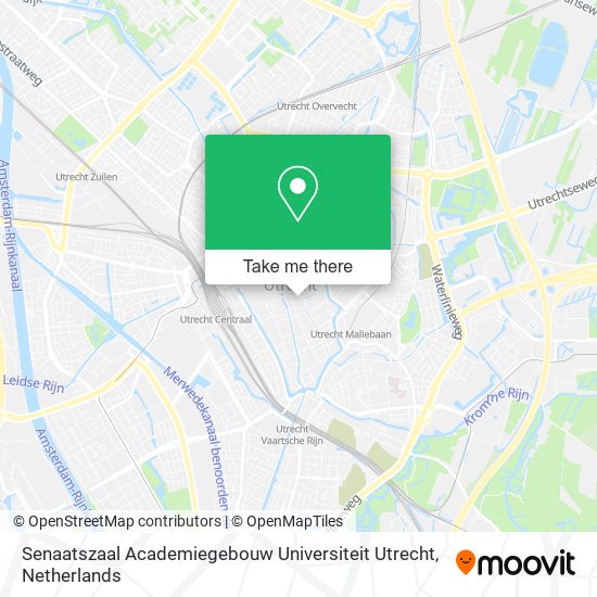 Senaatszaal Academiegebouw Universiteit Utrecht map