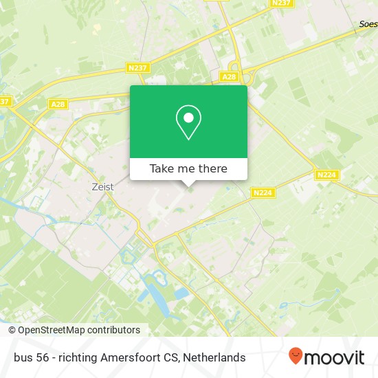 bus 56 - richting Amersfoort CS map