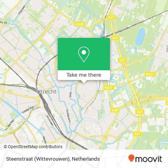 Steenstraat (Wittevrouwen) map