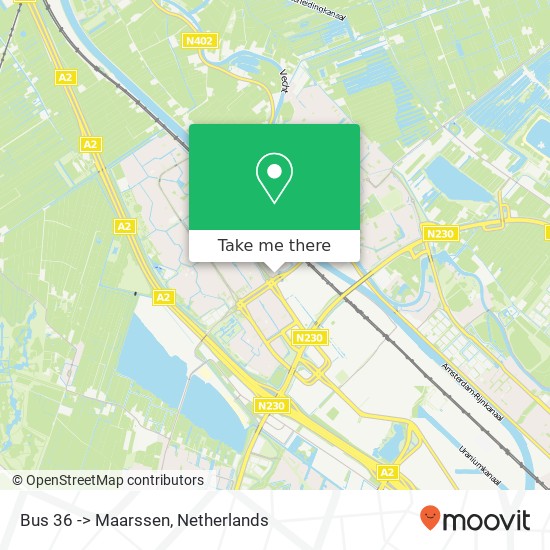 Bus 36 -> Maarssen map