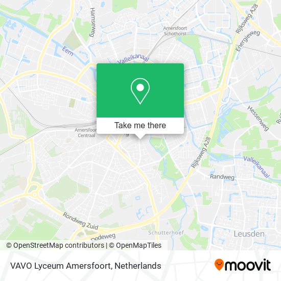 VAVO Lyceum Amersfoort map