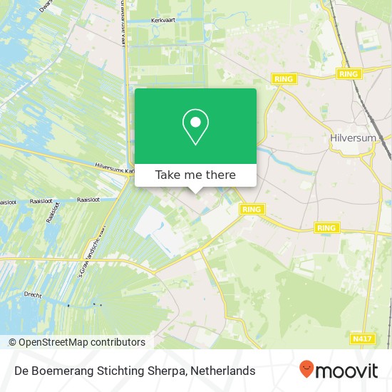 De Boemerang Stichting Sherpa map