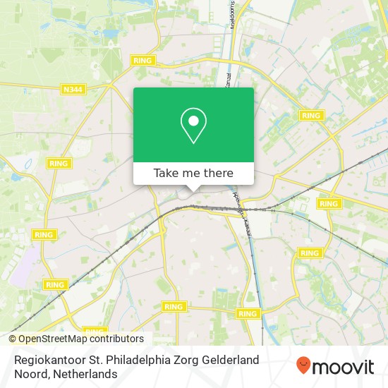 Regiokantoor St. Philadelphia Zorg Gelderland Noord Karte