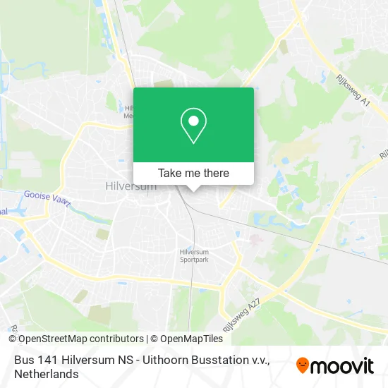 Bus 141 Hilversum NS - Uithoorn Busstation v.v. Karte