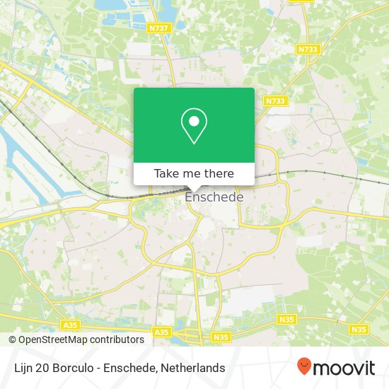 Lijn 20 Borculo - Enschede map