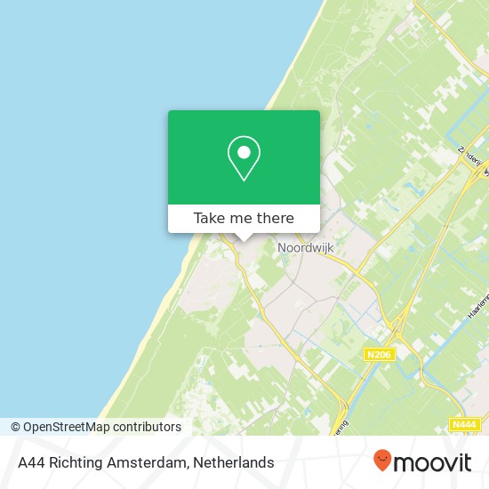 A44 Richting Amsterdam map