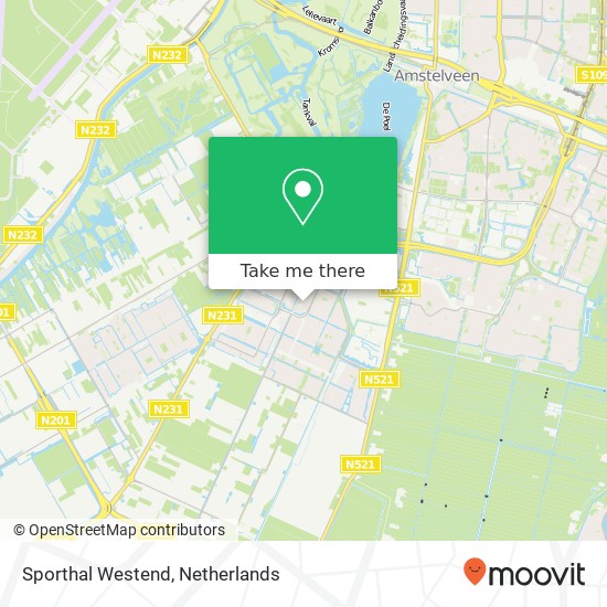 Sporthal Westend map