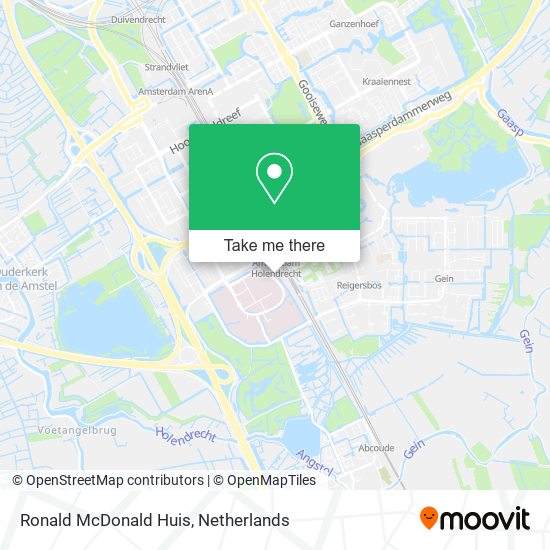 Ronald McDonald Huis map