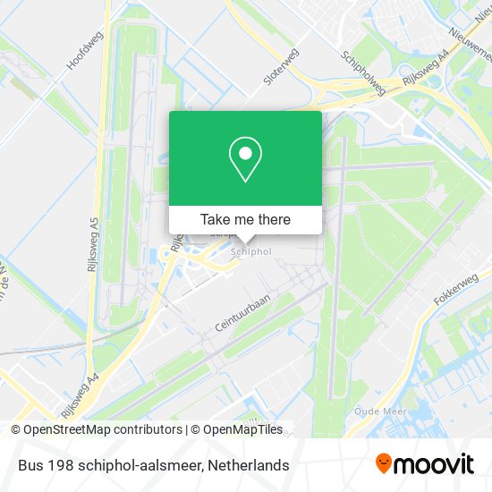 Bus 198 schiphol-aalsmeer map