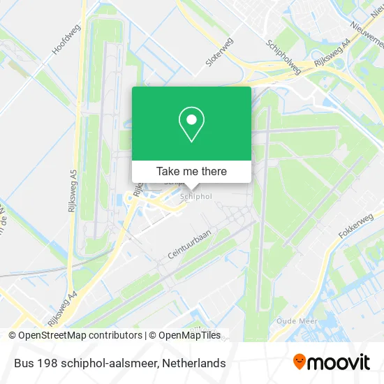 Bus 198 schiphol-aalsmeer map