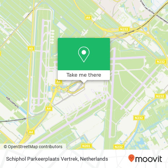 Schiphol Parkeerplaats Vertrek map