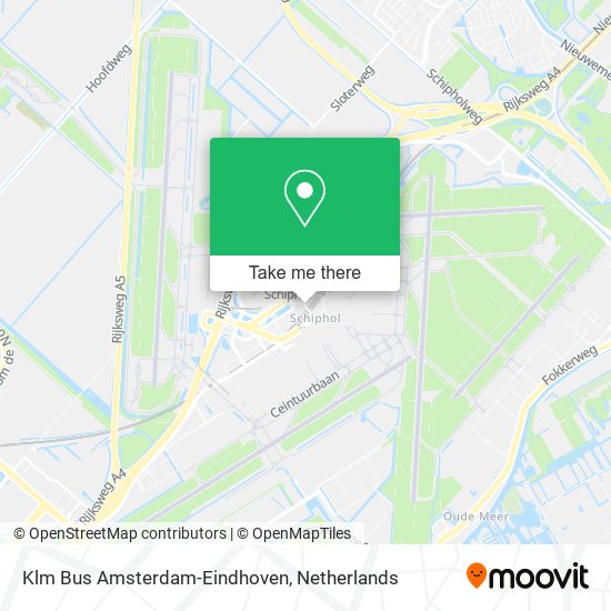 Klm Bus Amsterdam-Eindhoven Karte