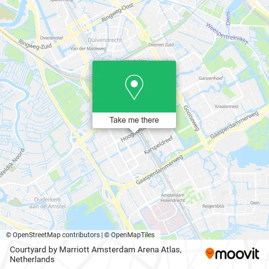 Courtyard by Marriott Amsterdam Arena Atlas map
