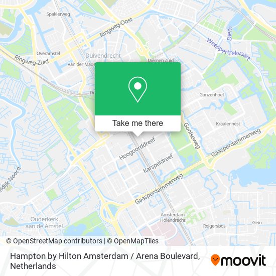 Hampton by Hilton Amsterdam / Arena Boulevard Karte