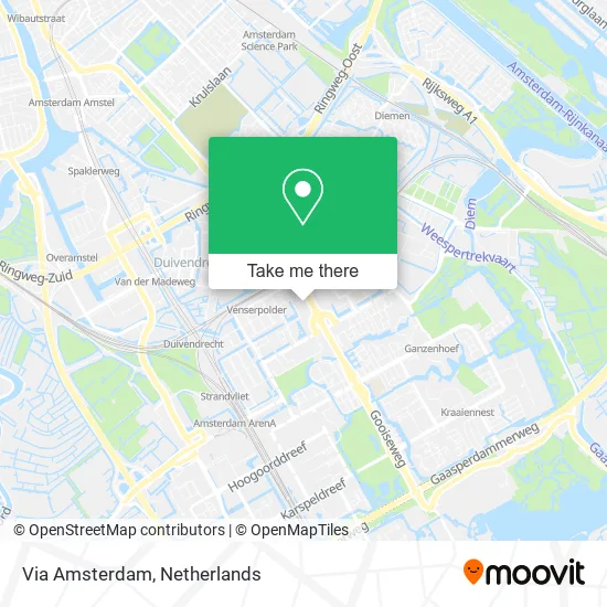 Via Amsterdam map