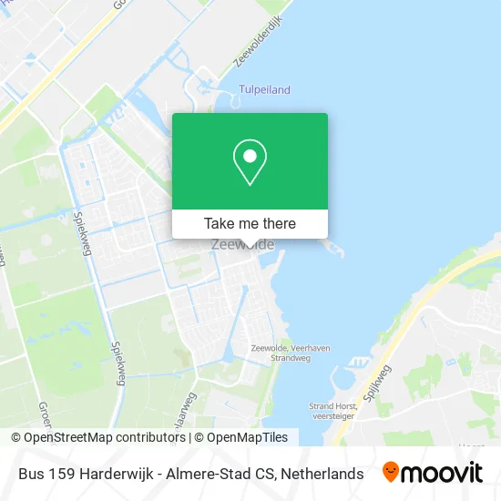 Bus 159 Harderwijk - Almere-Stad CS map
