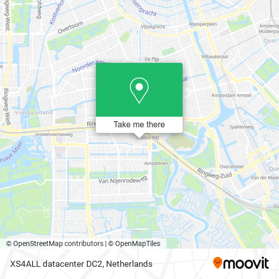 XS4ALL datacenter DC2 map