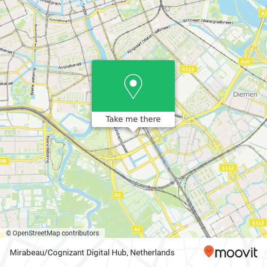 Mirabeau/Cognizant Digital Hub Karte