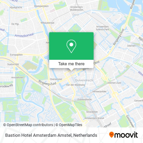 Bastion Hotel Amsterdam Amstel Karte