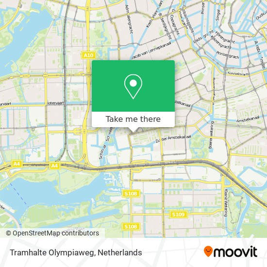 Tramhalte Olympiaweg map