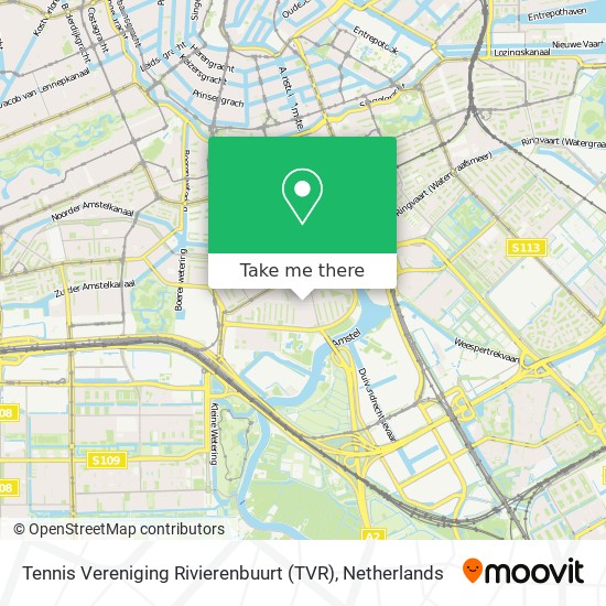 Tennis Vereniging Rivierenbuurt (TVR) map