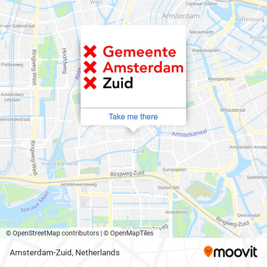 Amsterdam-Zuid map