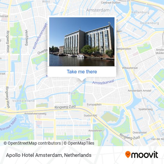 Apollo Hotel Amsterdam Karte