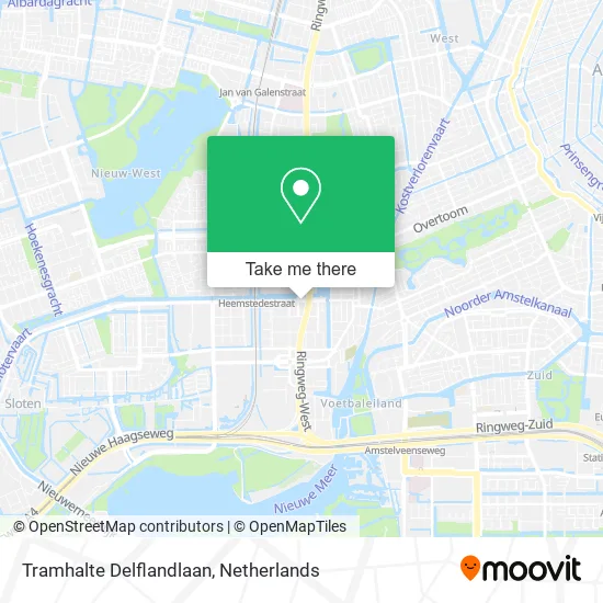 Tramhalte Delflandlaan map