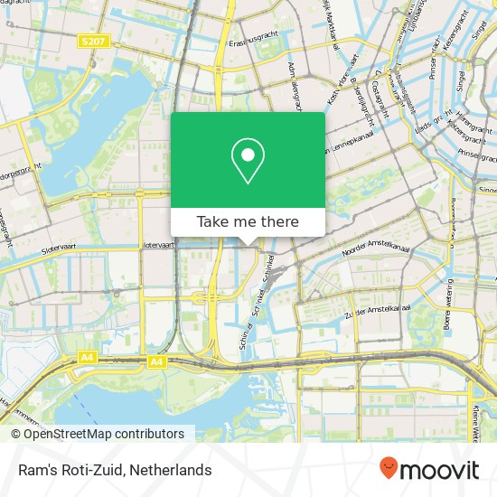 Ram's Roti-Zuid map