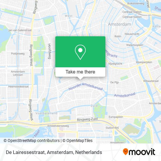 De Lairessestraat, Amsterdam Karte