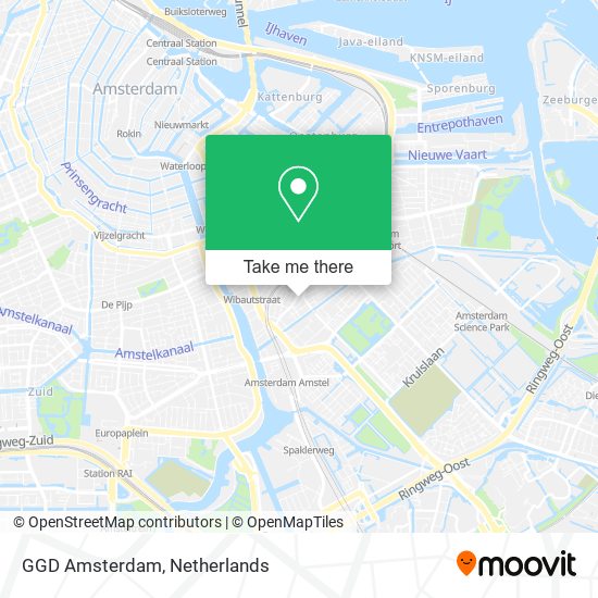 GGD Amsterdam map