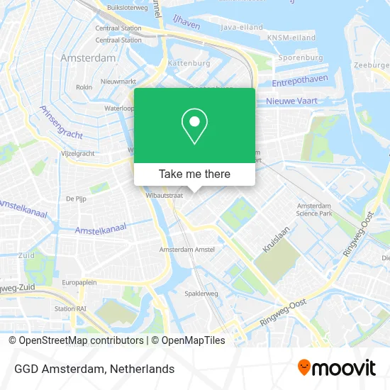 GGD Amsterdam map