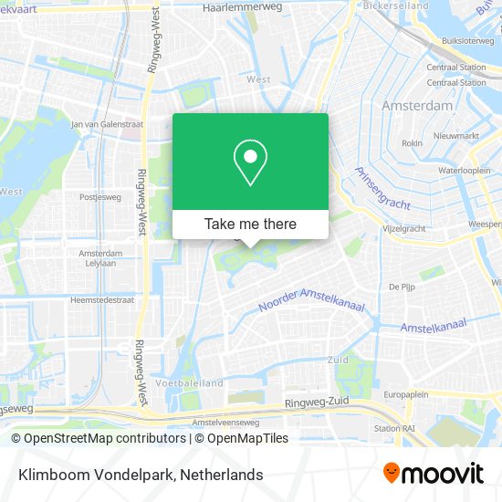 Klimboom Vondelpark map