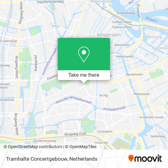 Tramhalte Concertgebouw map