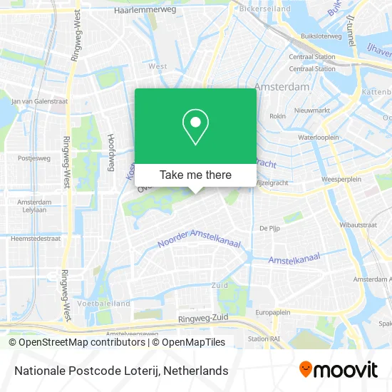 Nationale Postcode Loterij map