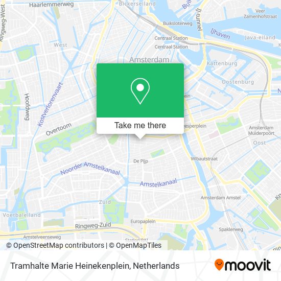 Tramhalte Marie Heinekenplein map
