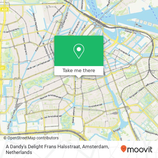 A Dandy's Delight Frans Halsstraat, Amsterdam map