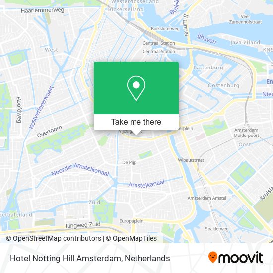 Hotel Notting Hill Amsterdam map