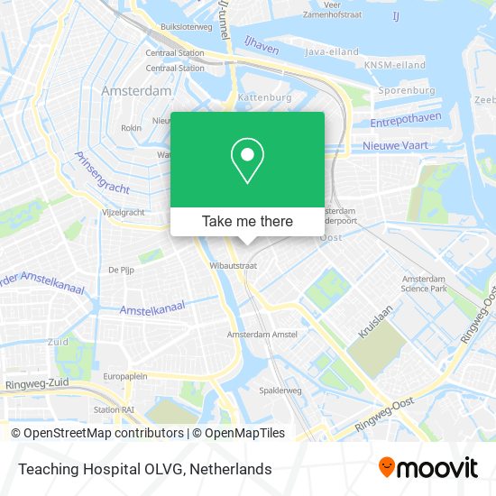 Teaching Hospital OLVG map