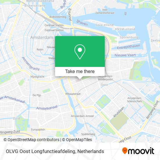 OLVG Oost Longfunctieafdeling map